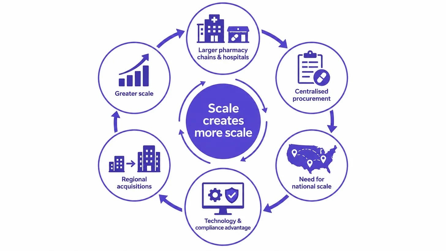 Scale Drives A Self-Reinforcing Growth Cycle