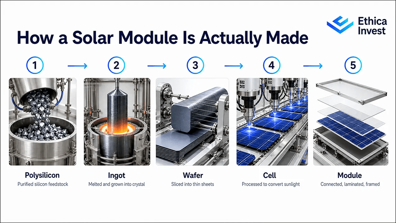 how a solar module is actually made