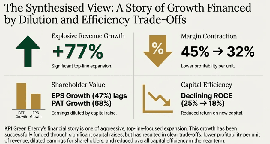 Analyzing revenue expansion against margin and efficiency impacts.