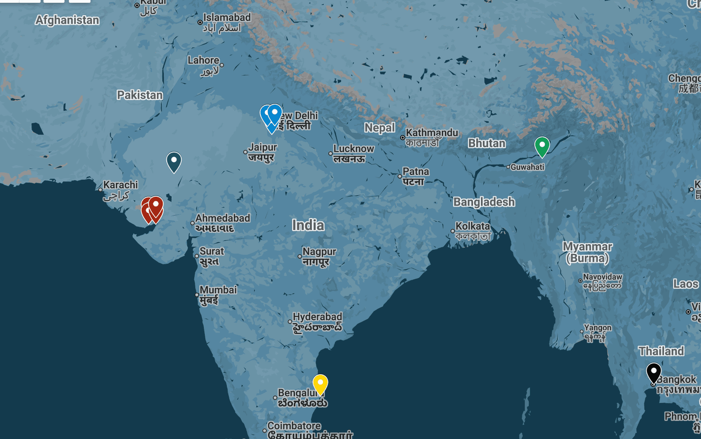 locations of dee development engineers in india and thailand