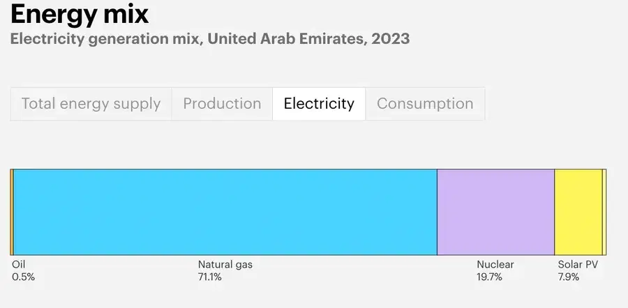 TD Power Systems - Energy Mix UAE, 2023