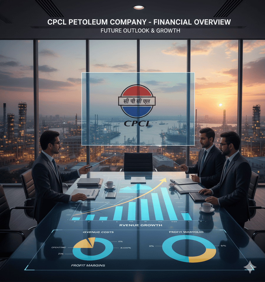 Managers or employees discussing CPCL financials
